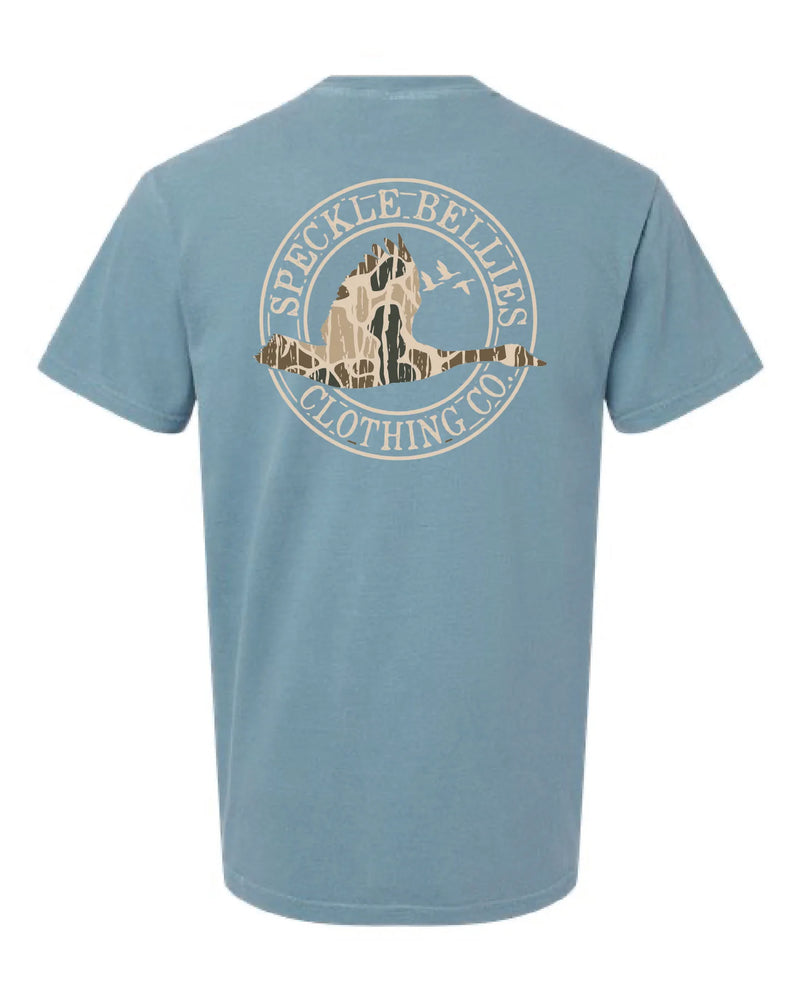 Speckle Bellies Sheddin Camo Circle Logo