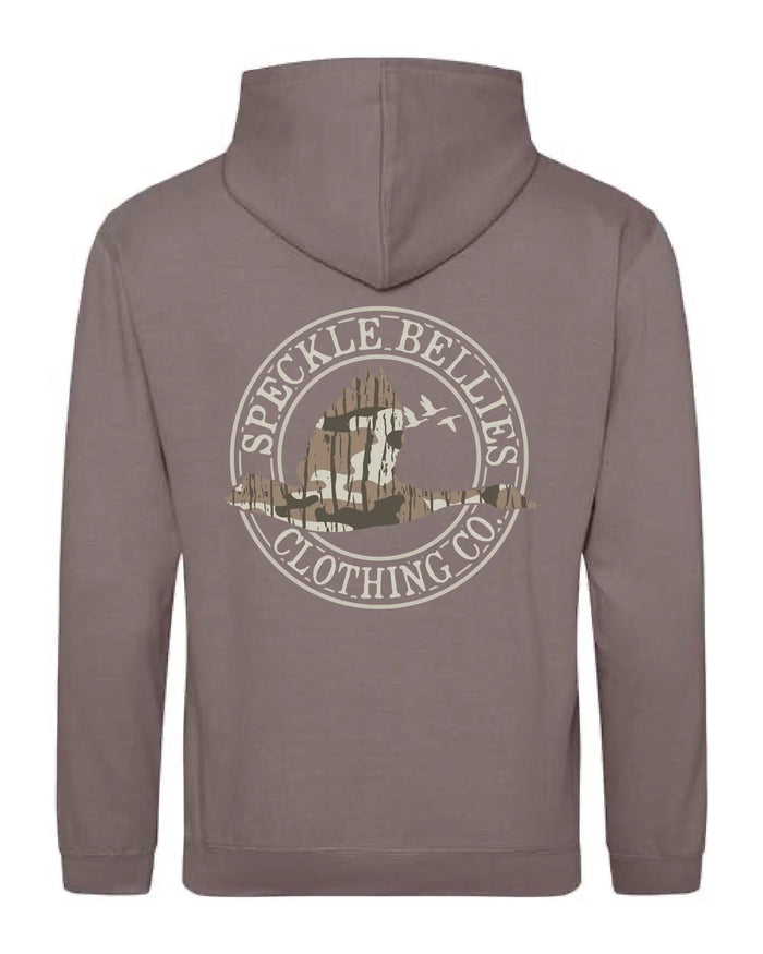 Speckle Bellies Down South Camo Circle Logo Hoodie