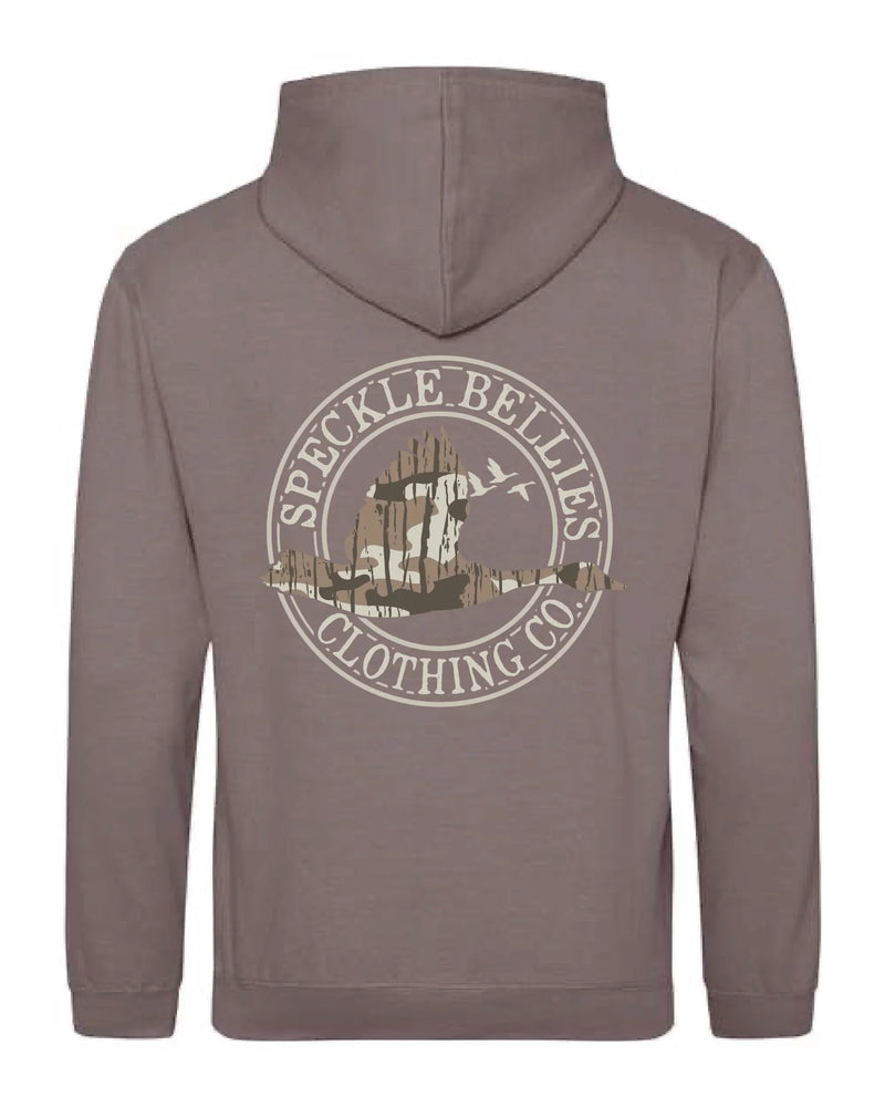 Speckle Bellies Down South Camo Circle Logo Hoodie