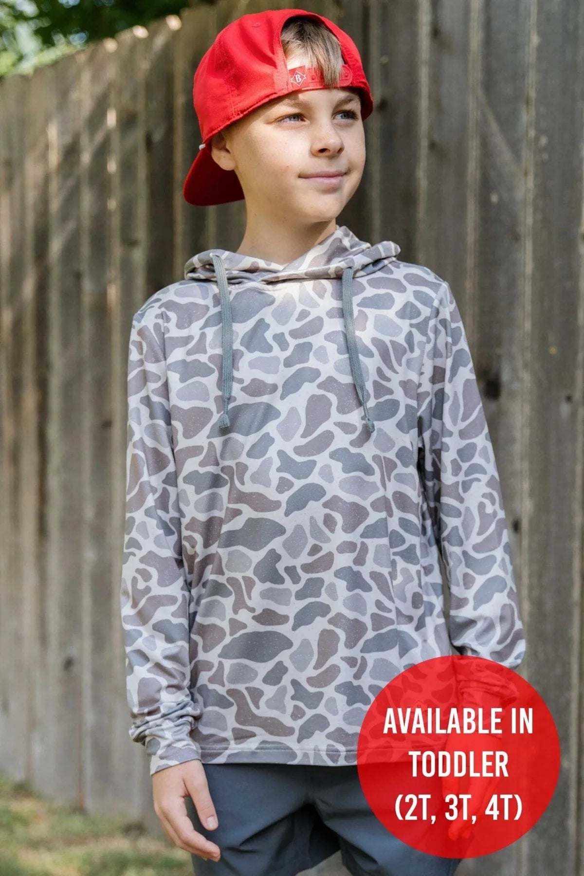 Burlebo- youth performance hoodie- classic deer camo