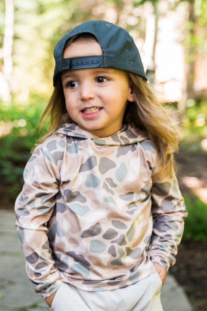 Burlebo- youth performance hoodie- pintail camo