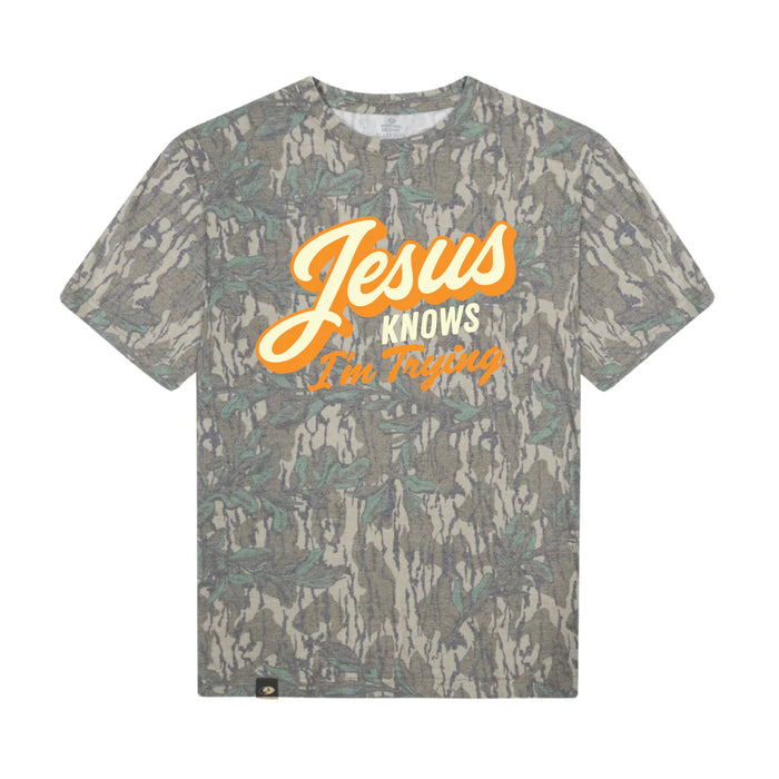 Mad Hatter-JESUS KNOWS I'M TRYING T-SHIRT