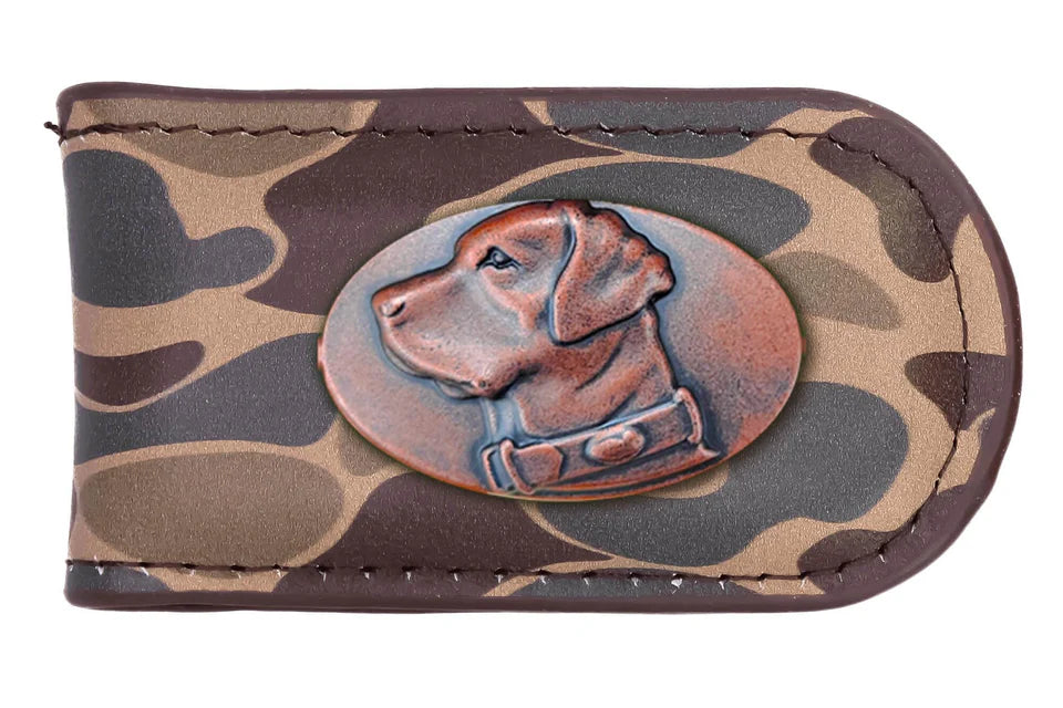 Zep-Pro MEN'S OLD SCHOOL CAMO LEATHER MONEY CLIP