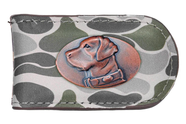 Zep-Pro MEN'S OLD SCHOOL CAMO LEATHER MONEY CLIP