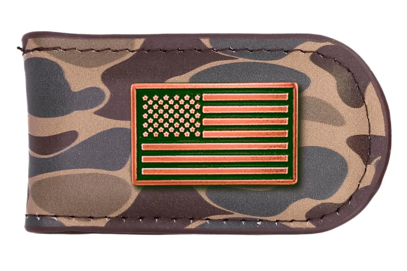 Zep-Pro MEN'S OLD SCHOOL CAMO LEATHER MONEY CLIP
