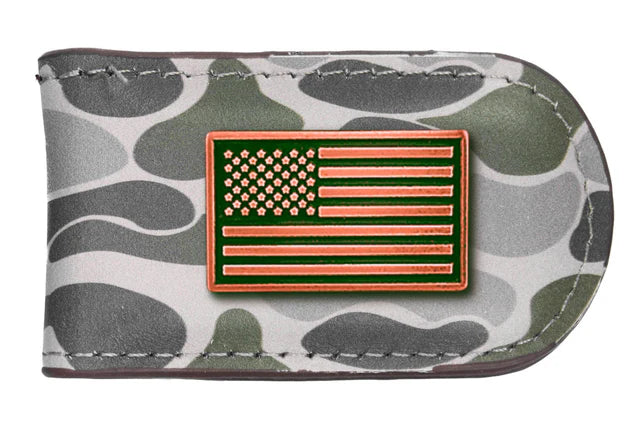 Zep-Pro MEN'S OLD SCHOOL CAMO LEATHER MONEY CLIP