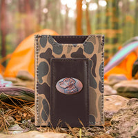 Zep-pro FRONT POCKET OLD SCHOOL CAMO LEATHER WALLET