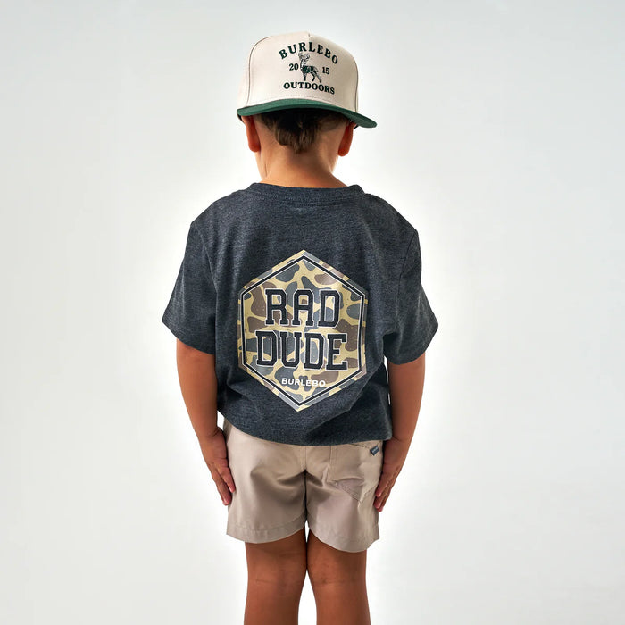 Burlebo-Boy’s Tee - Rad Dude -Heather Black