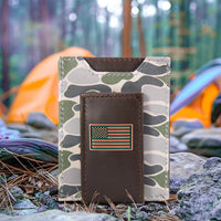 Zep-pro FRONT POCKET OLD SCHOOL CAMO LEATHER WALLET