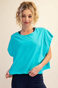 Cotton Slub Open Back Top