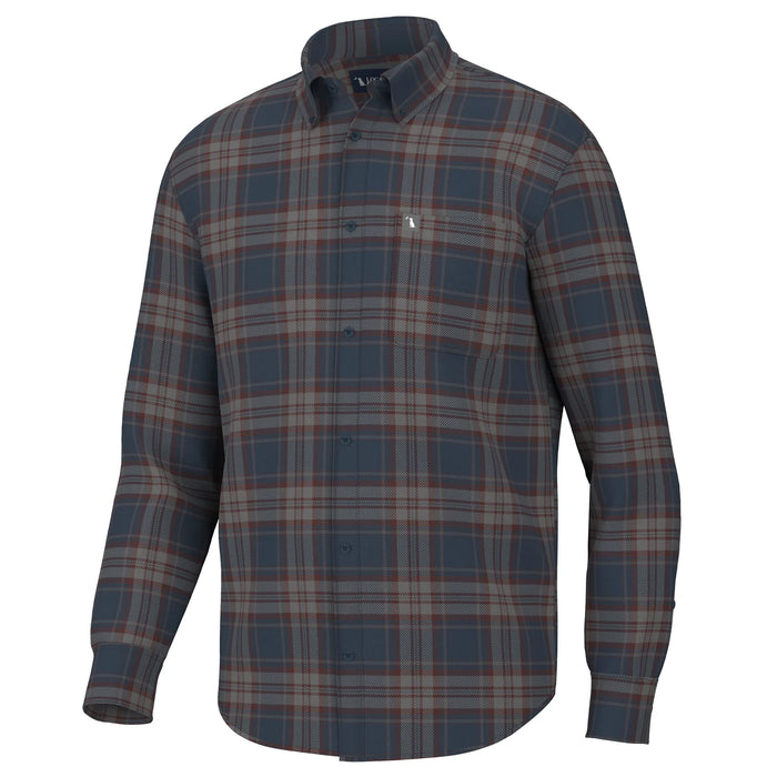 Local Boy - Youth Gardner Stretch Flannel-TAN/GARNET/NAVY