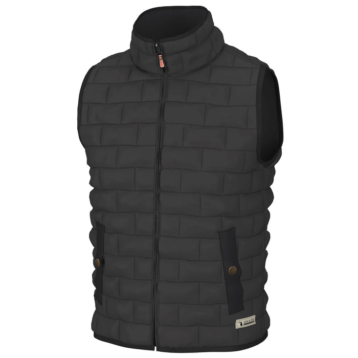 Local Boy-Brick Quilted Vest-CHARCOAL