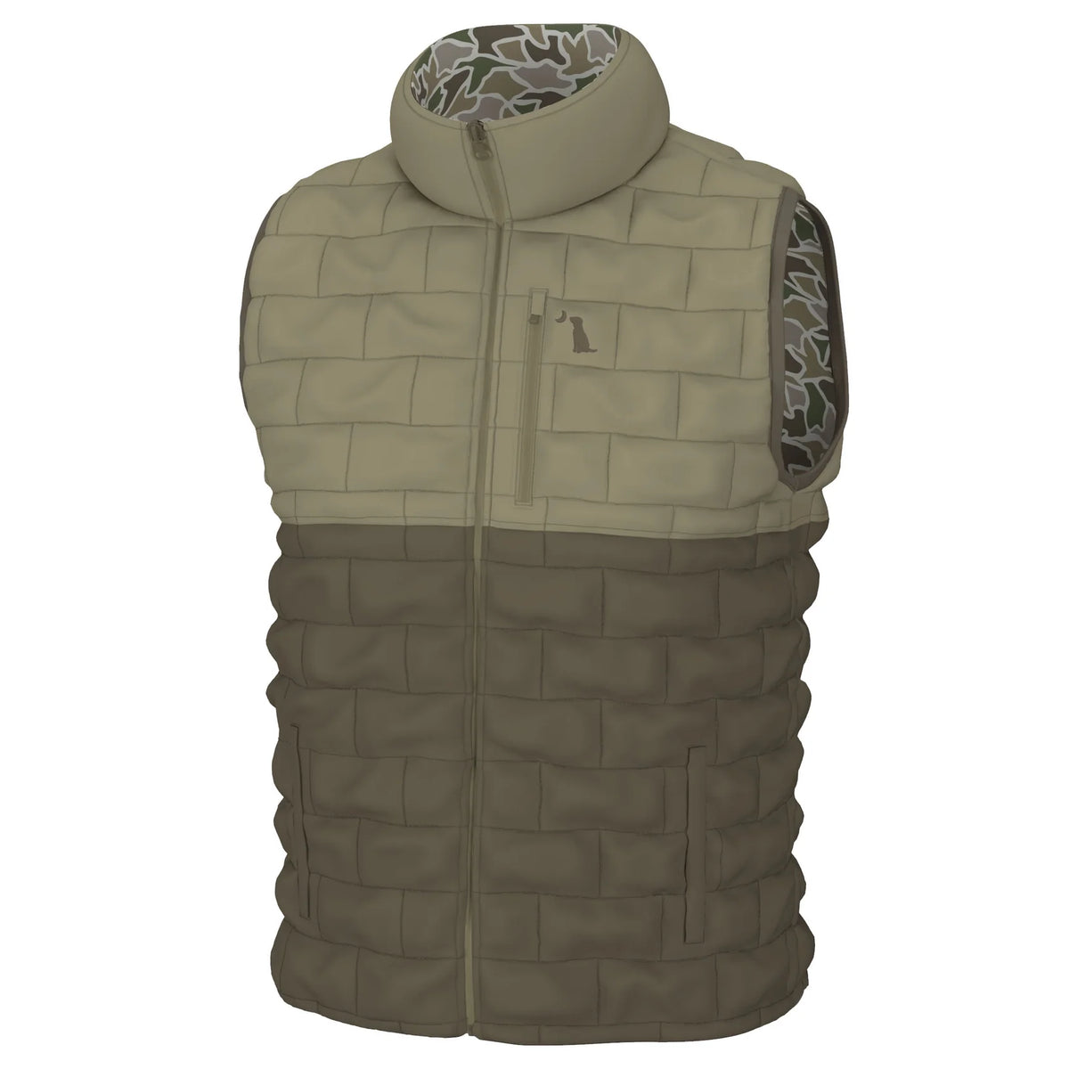 Local Boy-Duck Down Reversible Vest-DUCK CAMO