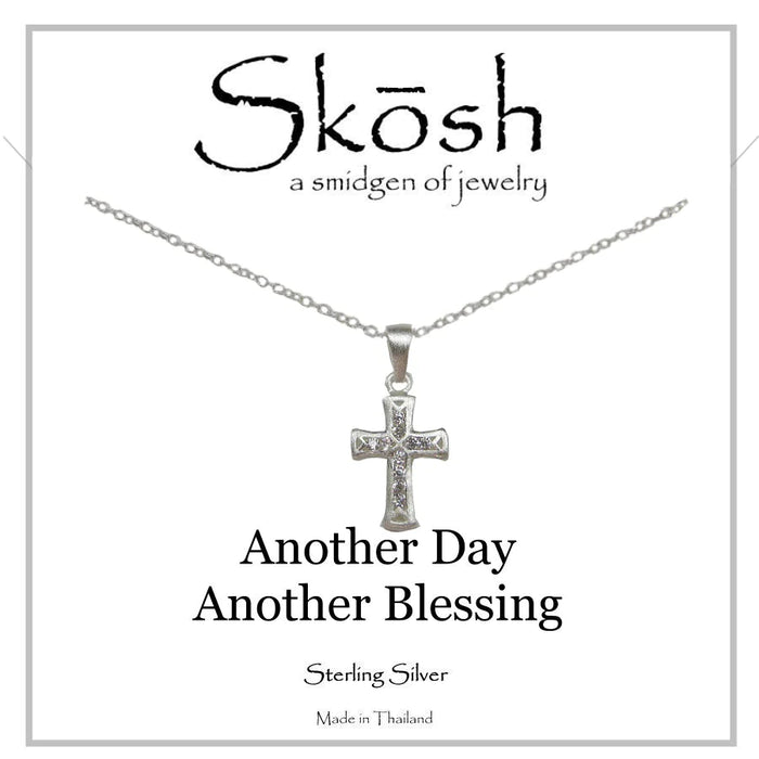 Skosh Satin Cross with CZs 57-478-1 & 57-478-2