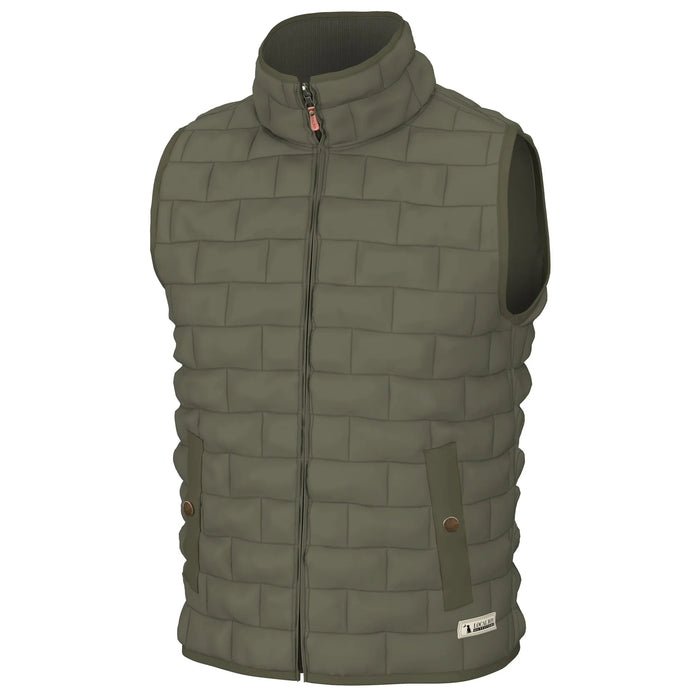 Local Boy-Brick Quilted Vest-MOSS