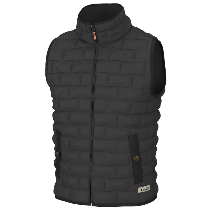 Local Boy-Youth Brick Quilted Vest-CHARCOAL