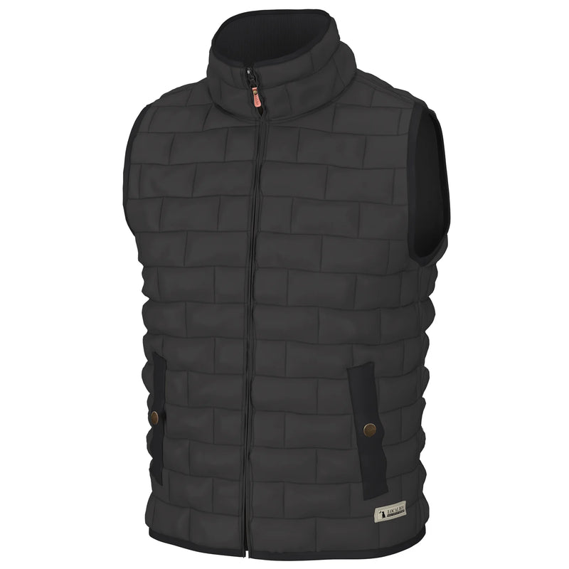 Local Boy-Youth Brick Quilted Vest-CHARCOAL