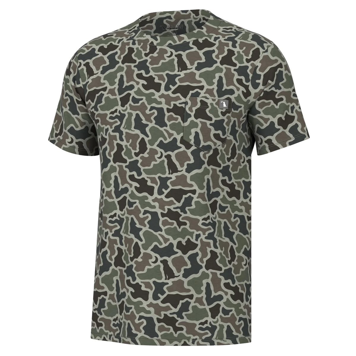 Local Boy-S/S Heather-Blend Crew-DOG & MOON CAMO