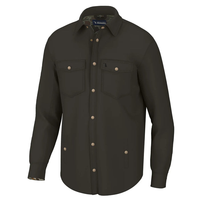 Local Boy-Sportsman's Shacket-DARK BROWN
