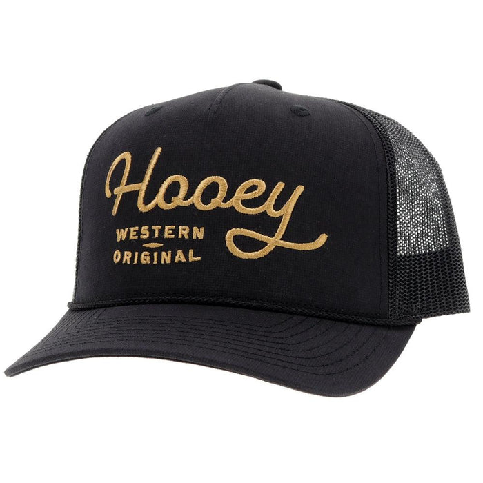 HOOEY-"OG" BLACK W/GOLD STITCHING HAT