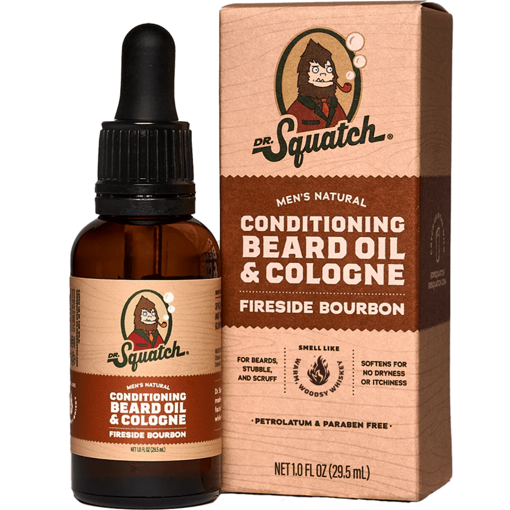 Dr.Squatch-CONDITIONING BEARD OIL & COLOGNE FIRESIDE BOURBON