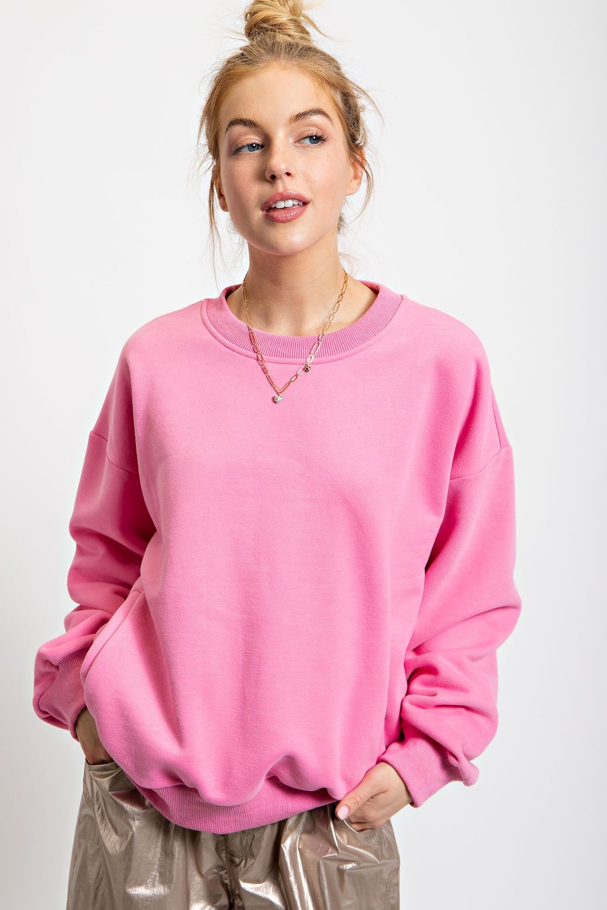 TERRY KNIT LOOSE FIT PULLOVER