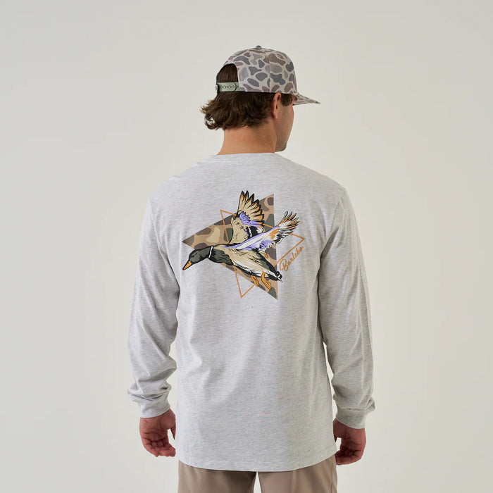 Burlebo - LS T-shirt- Pintail Triangle Duck-Ash Grey