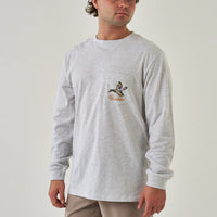 Burlebo - LS T-shirt- Pintail Triangle Duck-Ash Grey