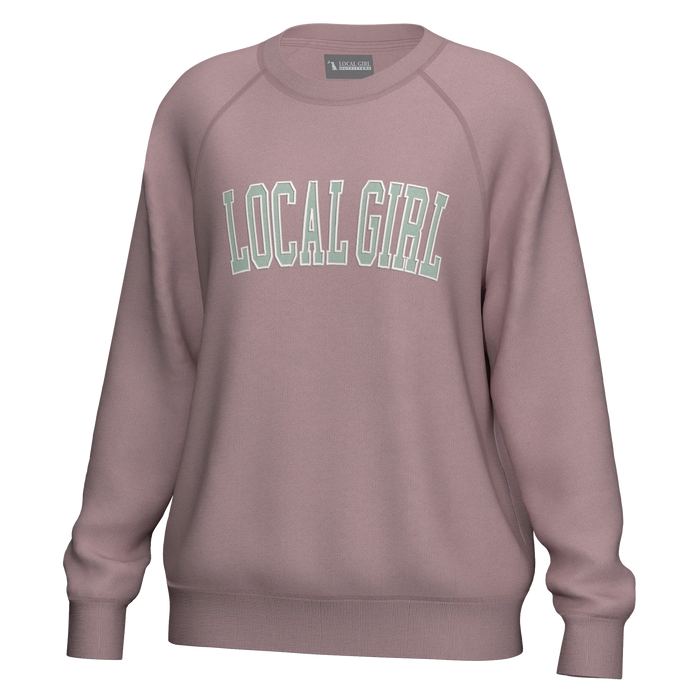Local Girl Cotton Crewneck Blush