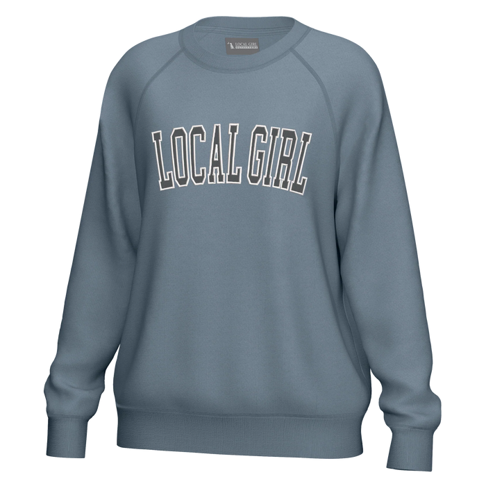 Local Girl Cotton Crewneck Slate