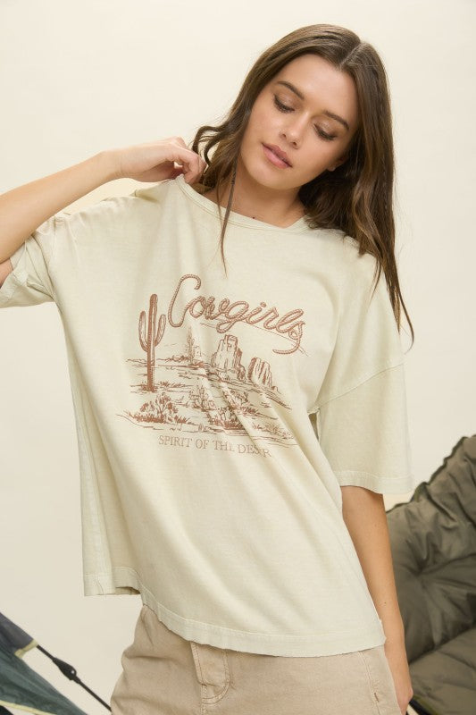 Cowgirls Relaxed Short Sleeve Knit T-shirt