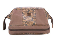 Zep Pro WAXED CANVAS OLD SCHOOL CAMO MEN'S TOILETRY DOPP BAG