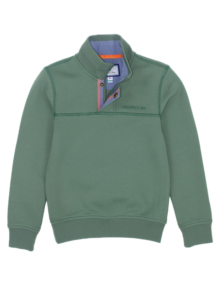 PROPERLY TIED BOYS KENNEDY PULLOVER OLIVE