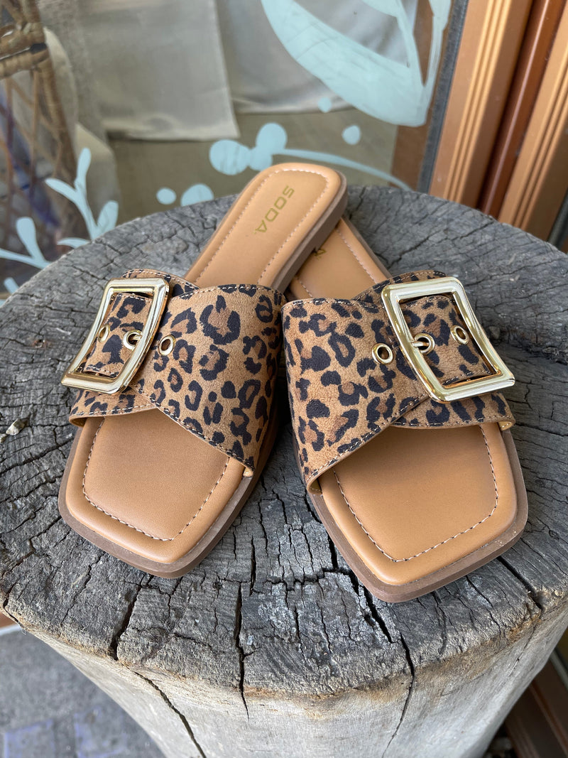 Soda Leopard Opera Sandal