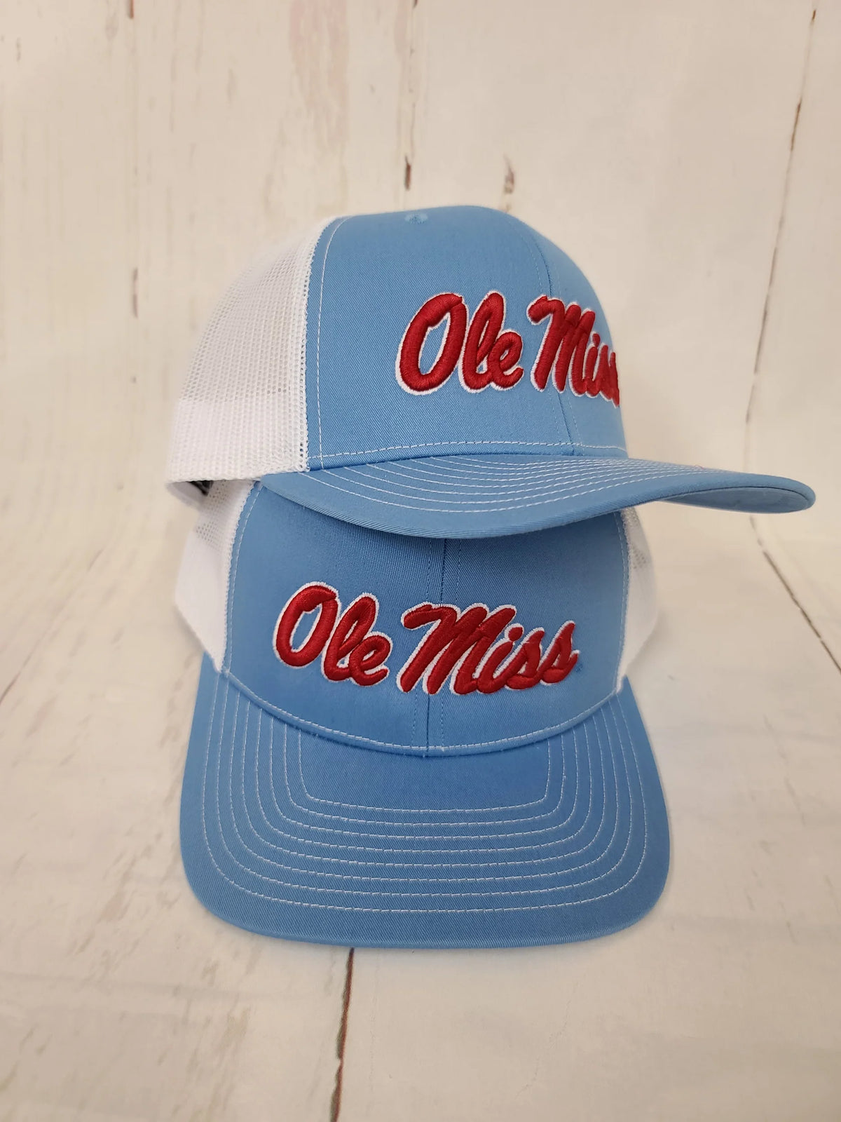Speckle Bellies-Script Ole Miss Puff Cap