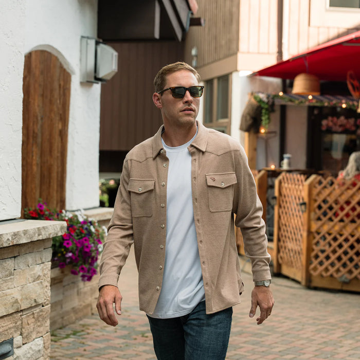 Burlebo-Long Sleeve - Austin Shirt - Khaki