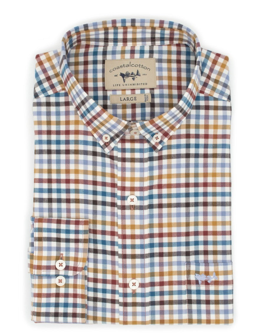 Coastal Cotton-Sport Shirts Coastal Cotton | Harvest Gingham-LS