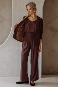 Eco Friendly Recycled Poly Shirred Sleeve Blazer