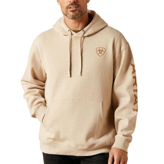 Ariat Oatmeal Heather Logo Hoodie