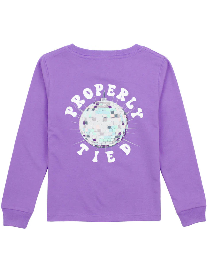 Properly Tied Girls Disco Ball LS Light Purple