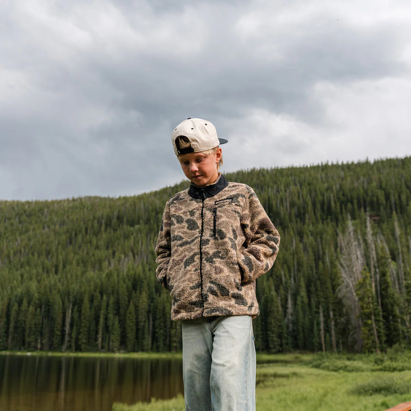 Burlebo-Youth - Sherpa - Full Zip Jacket - Rocky Mountain Camo