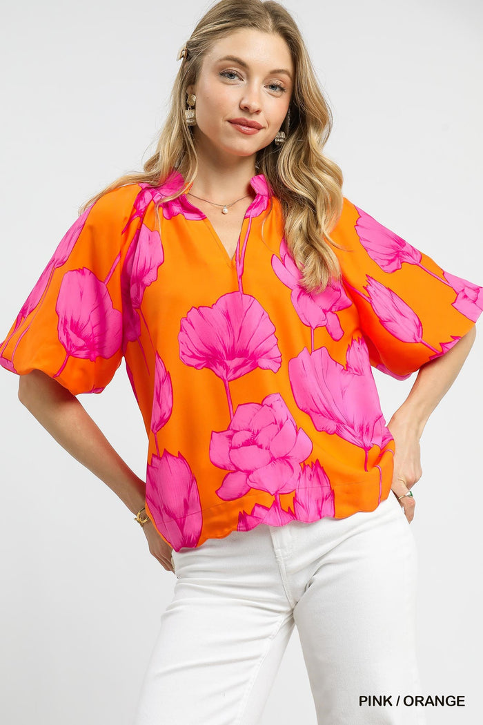 Floral Print Blouse