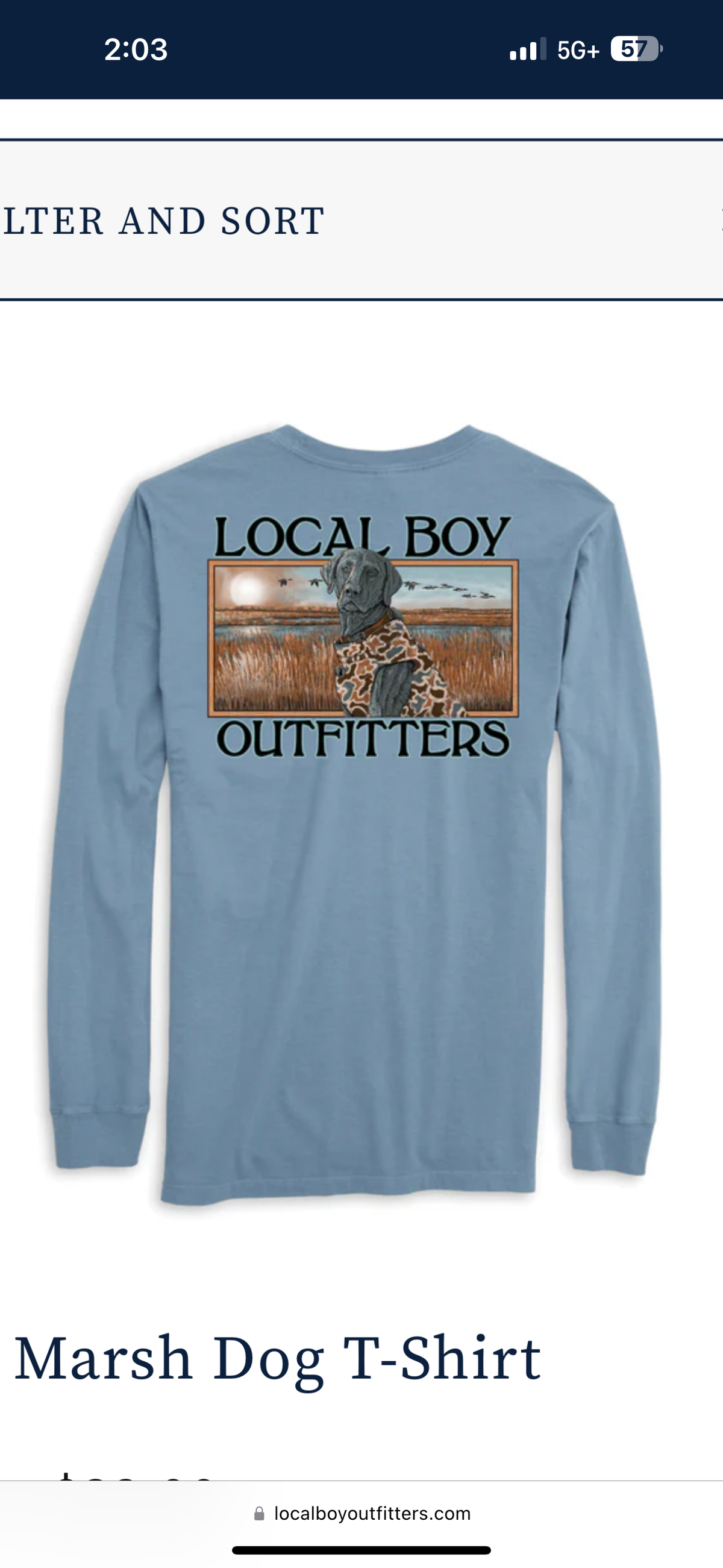 Local Boy-L/S Marsh Dog T-Shirt-SLT