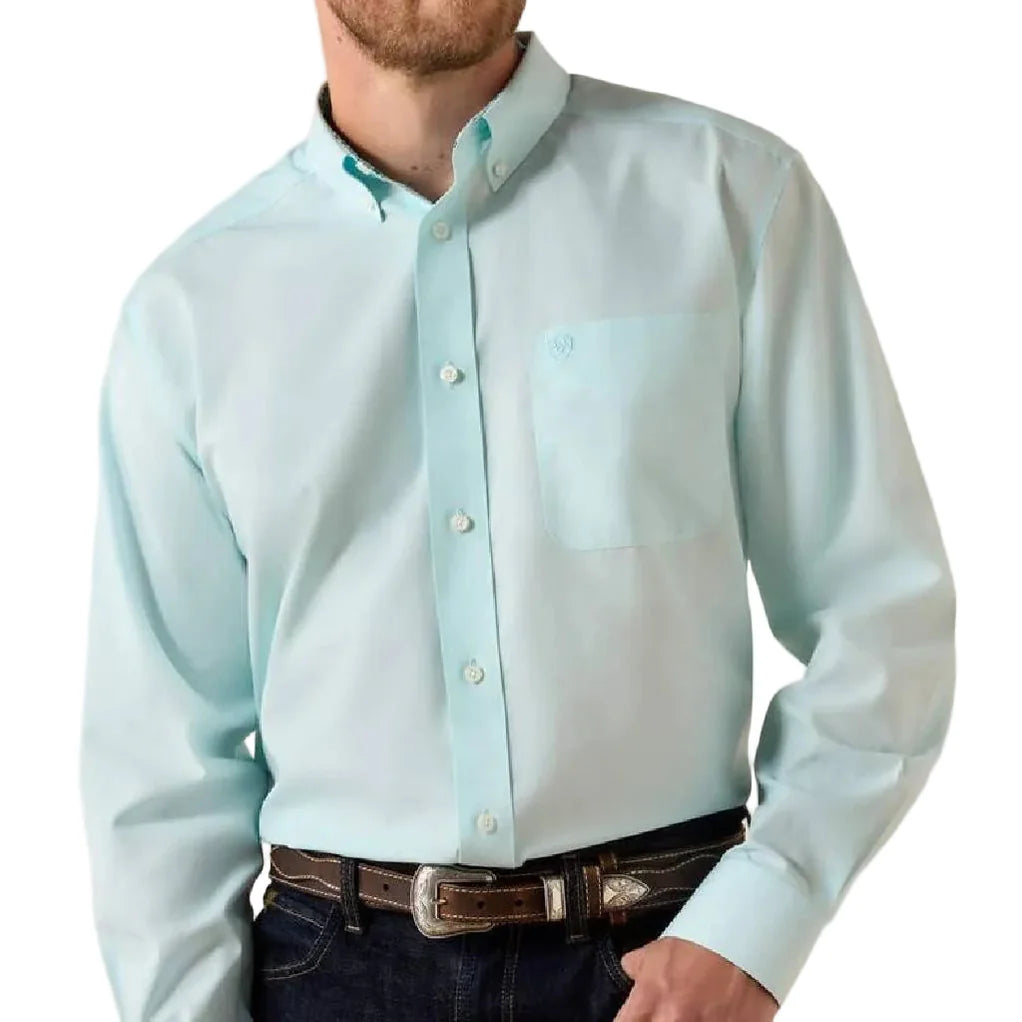 Wrinkle Free Pinpoint Oxford Classic Fit Shirt Angel Blue