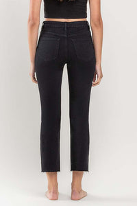 VERVET HIGH RISE DISTRESSED CROP STRAIGHT JEANS