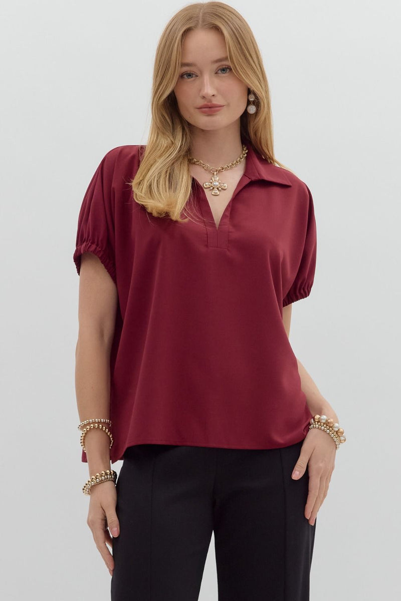Solid short sleeve split collar