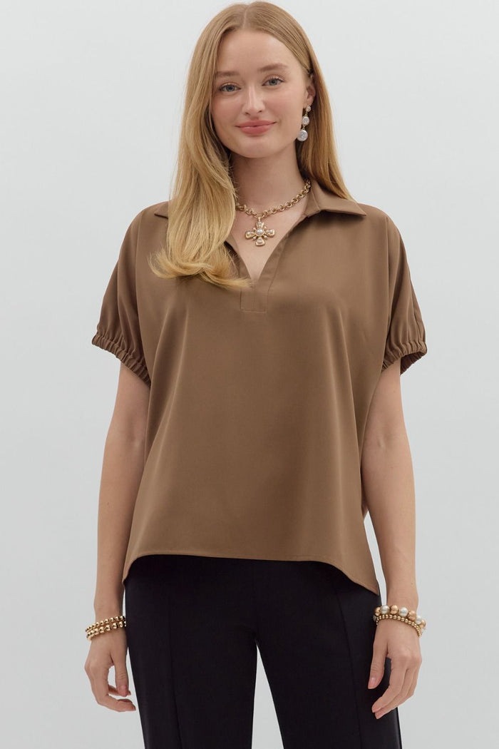 Solid short sleeve split collar