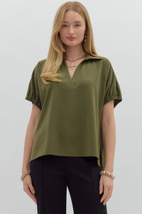 Solid short sleeve split collar