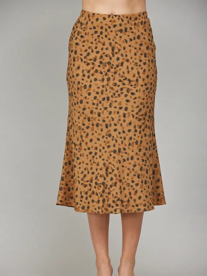 Animal Print Midi Skirt