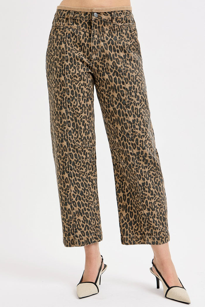 Risen Plus Size Mid Rise Crop Relaxed Pants